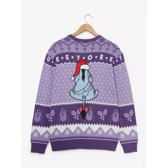 DISNEY Women's Eeyore Patterned Holiday Sweater Size S - Picture 2 of 14